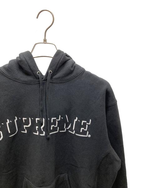 SUPREME（シュプリーム）Supreme (シュプリーム) drop shadow hooded sweatshirt ドロップシャドウロゴパーカー ブラック サイズ:SIZE Mの古着・服飾アイテム