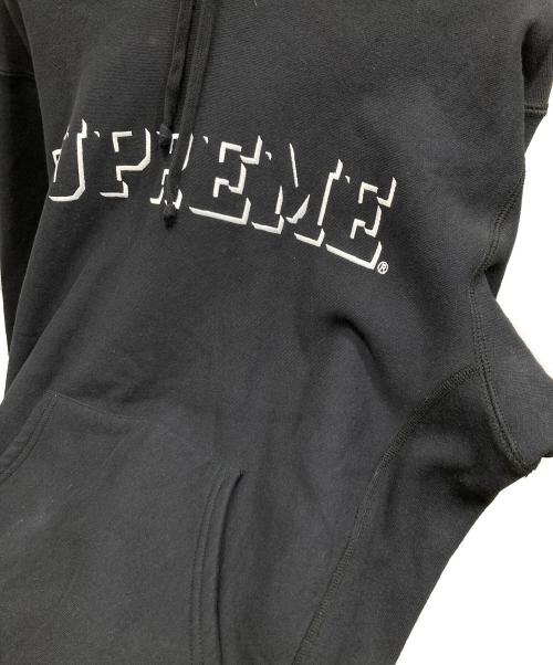 SUPREME（シュプリーム）Supreme (シュプリーム) drop shadow hooded sweatshirt ドロップシャドウロゴパーカー ブラック サイズ:SIZE Mの古着・服飾アイテム
