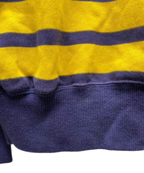 stussy（ステューシー）stussy (ステューシー) ハーフジップスウェット ブラウン×イエロー サイズ:Sの古着・服飾アイテム