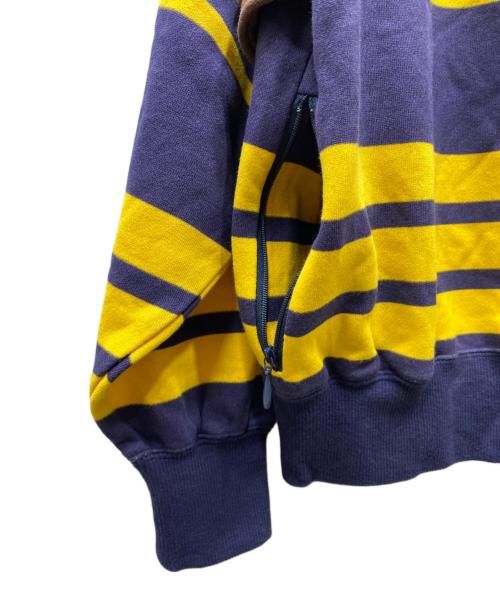 stussy（ステューシー）stussy (ステューシー) ハーフジップスウェット ブラウン×イエロー サイズ:Sの古着・服飾アイテム
