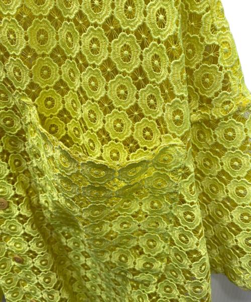 FACETASM（ファセッタズム）FACETASM (ファセッタズム) LACE WIDE SHIRT レースワイドシャツ イエロー サイズ:1の古着・服飾アイテム