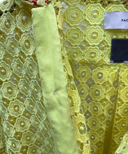 FACETASM（ファセッタズム）FACETASM (ファセッタズム) LACE WIDE SHIRT レースワイドシャツ イエロー サイズ:1の古着・服飾アイテム