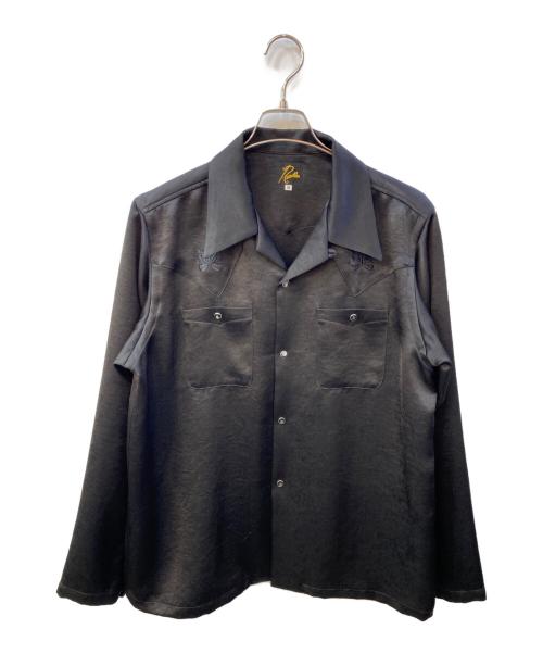 Needles（ニードルズ）Needles (ニードルズ) サテンオープンカラーシャツ ブラック サイズ:Mの古着・服飾アイテム