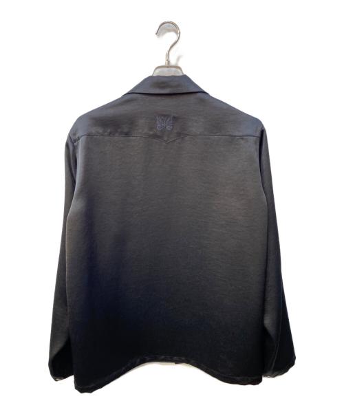 Needles（ニードルズ）Needles (ニードルズ) サテンオープンカラーシャツ ブラック サイズ:Mの古着・服飾アイテム