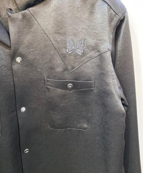 Needles（ニードルズ）Needles (ニードルズ) サテンオープンカラーシャツ ブラック サイズ:Mの古着・服飾アイテム