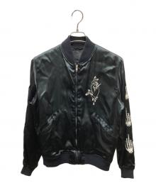 Thee Hysteric XXX（ジィ ヒステリックトリプルエックス）の古着「刺繍 レーヨンスカジャン」｜ブラック