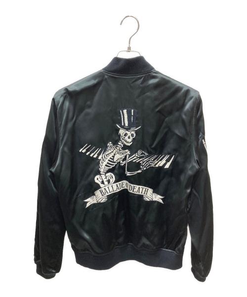 Thee Hysteric XXX（ジィ ヒステリックトリプルエックス）Thee Hysteric XXX (ジィ ヒステリックトリプルエックス) 刺繍 レーヨンスカジャン ブラック サイズ:Sの古着・服飾アイテム