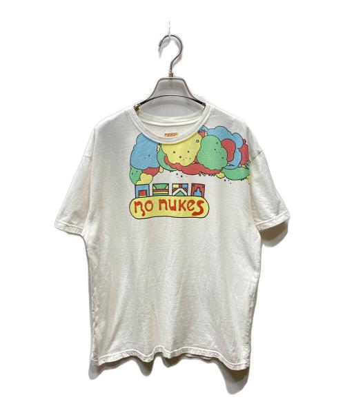KAPITAL（キャピタル）KAPITAL (キャピタル) No nukesプリントTシャツ ホワイト サイズ:4の古着・服飾アイテム