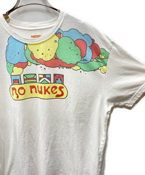 KAPITAL（キャピタル）KAPITAL (キャピタル) No nukesプリントTシャツ ホワイト サイズ:4の古着・服飾アイテム