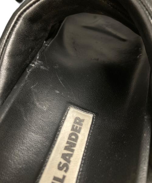 JIL SANDER（ジルサンダー）JIL SANDER (ジルサンダー) レザー クロスストラップ スライド シューズ ブラック サイズ:40の古着・服飾アイテム