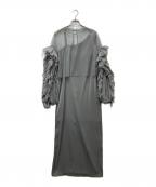 LE'RUREリルアー）の古着「Volume tulle set dress/セットアップワンピース」｜グレー