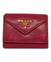 PRADA（プラダ）の古着「サフィアーノ ミニ ウォレット」｜ピンク