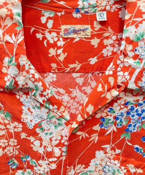 Sun Surf（サンサーフ）Sun Surf (サンサーフ) RAYON HAWAIIAN SHIRT “CHERRY BLOSSOMS”/アロハシャツ レッド サイズ:Lの古着・服飾アイテム