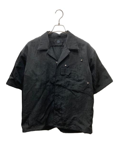 OUAT（オーユーエーティー）OUAT (オーユーエーティー) Nylon Twill Work Shirt/ナイロンツイルワークシャツ ブラック サイズ:2の古着・服飾アイテム