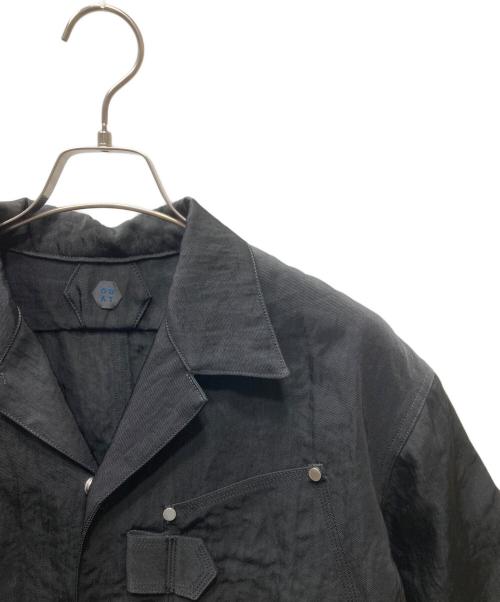 OUAT（オーユーエーティー）OUAT (オーユーエーティー) Nylon Twill Work Shirt/ナイロンツイルワークシャツ ブラック サイズ:2の古着・服飾アイテム
