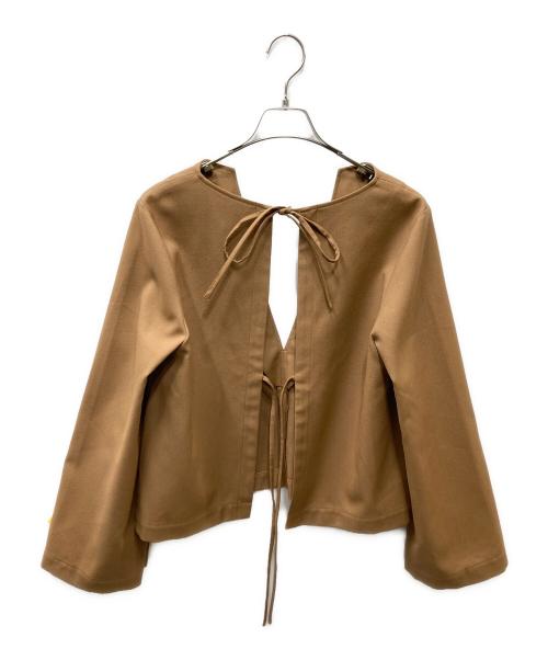 AEWEN MATOPH（イウエン マトフ）AEWEN MATOPH (イウエン マトフ) Blouse/バックオープンノーカラーブラウス ベージュ サイズ:記載なしの古着・服飾アイテム