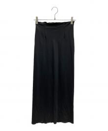 BIOTOP（ビオトープ）の古着「Wool sheer tight skirt ロングスカート」｜ブラック