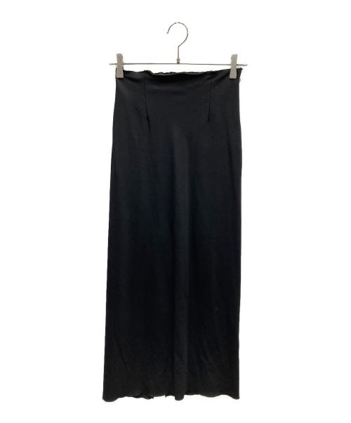 BIOTOP（ビオトープ）BIOTOP (ビオトープ) Wool sheer tight skirt ロングスカート ブラックの古着・服飾アイテム