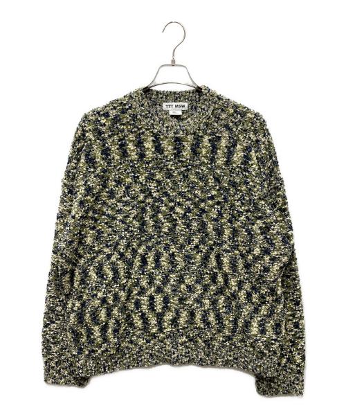 TTT MSW（ティー）TTT MSW (ティー) CAMOUFLAGE PULLOVER KNIT/カモフラージュプルオーバーニット グリーン サイズ:Lの古着・服飾アイテム