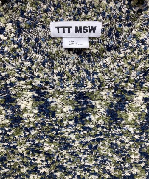 TTT MSW（ティー）TTT MSW (ティー) CAMOUFLAGE PULLOVER KNIT/カモフラージュプルオーバーニット グリーン サイズ:Lの古着・服飾アイテム