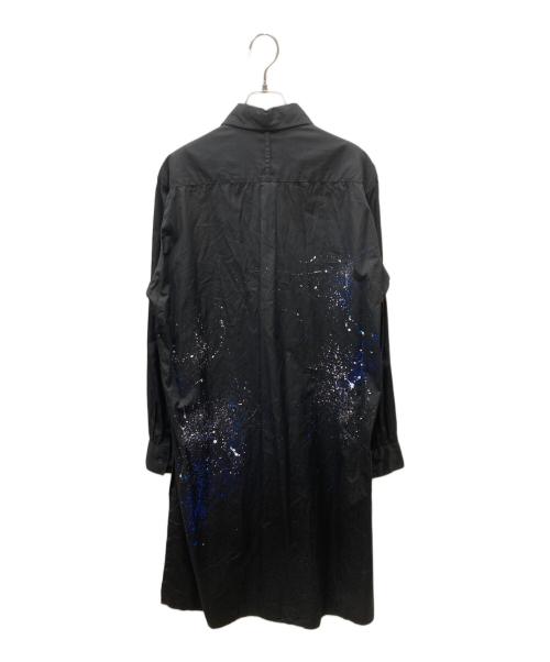 s'yte（サイト）s'yte (サイト) Broad Splash Paint Processing Long Shirt / ペイント加工 ロングシャツ ブラック サイズ:3の古着・服飾アイテム
