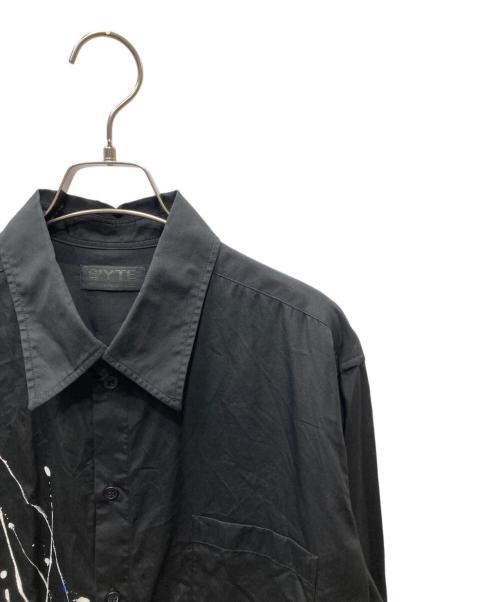 s'yte（サイト）s'yte (サイト) Broad Splash Paint Processing Long Shirt / ペイント加工 ロングシャツ ブラック サイズ:3の古着・服飾アイテム