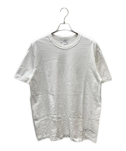YOHJI YAMAMOTO（ヨウジヤマモト）YOHJI YAMAMOTO (ヨウジヤマモト) ロゴプリントTシャツ ホワイト サイズ:4の古着・服飾アイテム