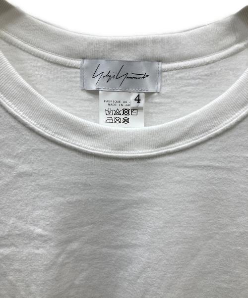 YOHJI YAMAMOTO（ヨウジヤマモト）YOHJI YAMAMOTO (ヨウジヤマモト) ロゴプリントTシャツ ホワイト サイズ:4の古着・服飾アイテム
