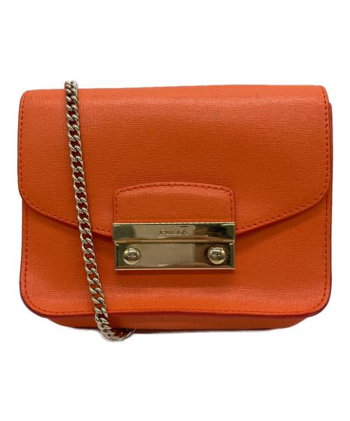 FURLA（フルラ）FURLA (フルラ) Metropolis Mini Chain Shoulder Bag オレンジの古着・服飾アイテム