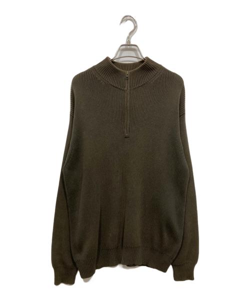 L.L.Bean（エルエルビーン）L.L.Bean (エルエルビーン) ハーフジップニット カーキ サイズ:Mの古着・服飾アイテム
