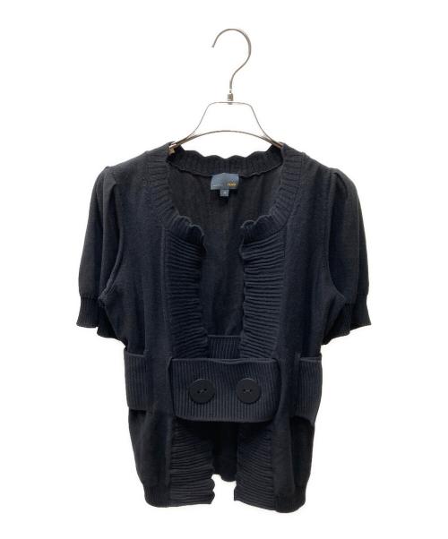 FENDI（フェンディ）FENDI (フェンディ) 半袖ニットカーディガン ブラック サイズ:38の古着・服飾アイテム