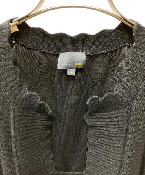 FENDI（フェンディ）FENDI (フェンディ) 半袖ニットカーディガン ブラック サイズ:38の古着・服飾アイテム
