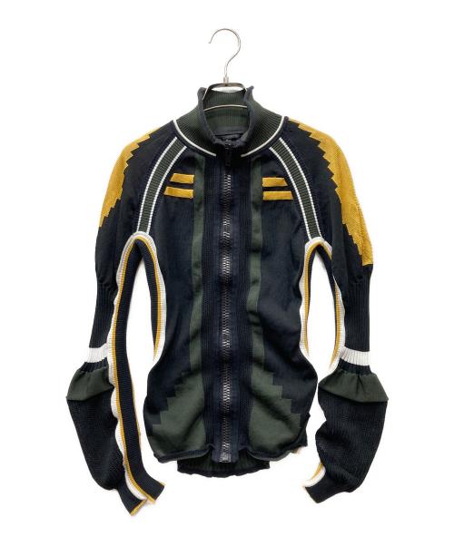 ALEXANDER WANG（アレキサンダー・ワン）ALEXANDER WANG (アレキサンダー・ワン) ジップアップニットジャケット ブラック サイズ:Sの古着・服飾アイテム