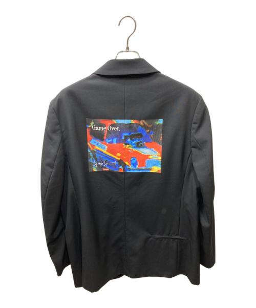 YOHJI YAMAMOTO（ヨウジヤマモト）YOHJI YAMAMOTO (ヨウジヤマモト) SUPREME (シュプリーム) GAME OVER テーラードジャケット ブラック サイズ:Mの古着・服飾アイテム