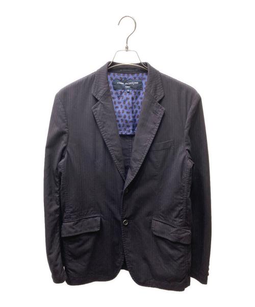 COMME des GARCONS HOMME（コムデギャルソン オム）COMME des GARCONS HOMME (コムデギャルソン オム) ウールポリ テーラードジャケット ブラウン サイズ:Sの古着・服飾アイテム
