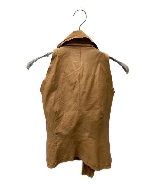 RICK OWENS（リックオウエンス）RICK OWENS (リックオウエンス) OLMAR and MIRTA期 レザーベスト ブラウン サイズ:40の古着・服飾アイテム