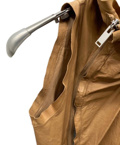 RICK OWENS（リックオウエンス）RICK OWENS (リックオウエンス) OLMAR and MIRTA期 レザーベスト ブラウン サイズ:40の古着・服飾アイテム