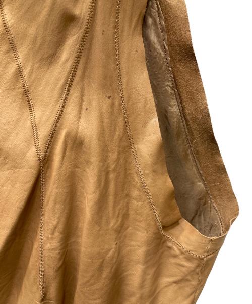 RICK OWENS（リックオウエンス）RICK OWENS (リックオウエンス) OLMAR and MIRTA期 レザーベスト ブラウン サイズ:40の古着・服飾アイテム