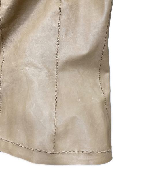 RICK OWENS（リックオウエンス）RICK OWENS (リックオウエンス) OLMAR and MIRTA期 レザーベスト ブラウン サイズ:40の古着・服飾アイテム
