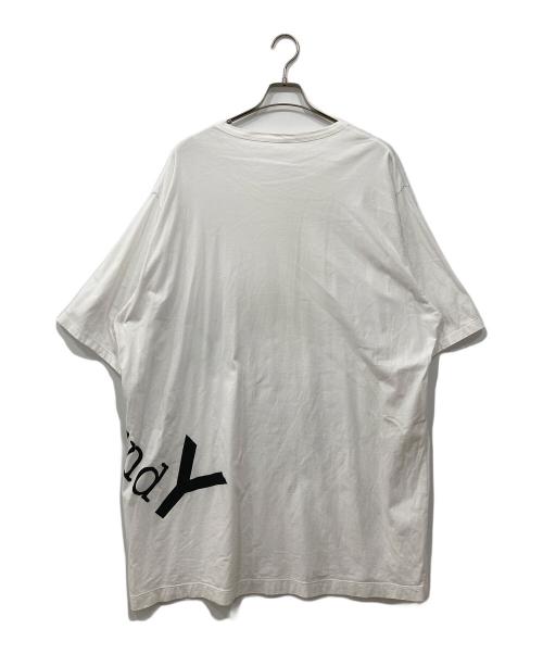GROUND Y（グラウンドワイ）GROUND Y (グラウンドワイ) GYロゴジャンボグラフィックT ホワイト サイズ:3の古着・服飾アイテム