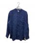 seya.（セヤ）の古着「KURTA SHIRT VEGETALDYED NEPPED COTTON バンドカラーシャツ」｜ネイビー