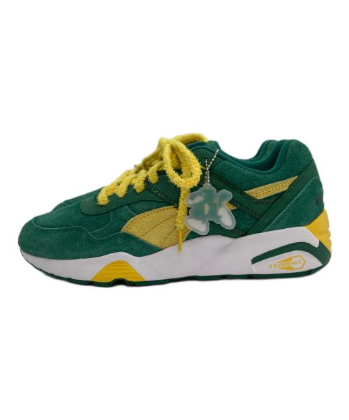 PUMA（プーマ）PUMA (プーマ) R698 Super PUMA スニーカー グリーン×イエロー サイズ:27.5cmの古着・服飾アイテム
