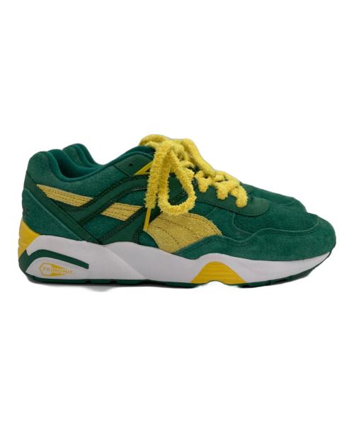PUMA（プーマ）PUMA (プーマ) R698 Super PUMA スニーカー グリーン×イエロー サイズ:27.5cmの古着・服飾アイテム