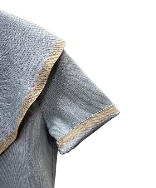 Rene（ルネ）Rene (ルネ) ショートスリーブニット ブルー サイズ:34 未使用品の古着・服飾アイテム