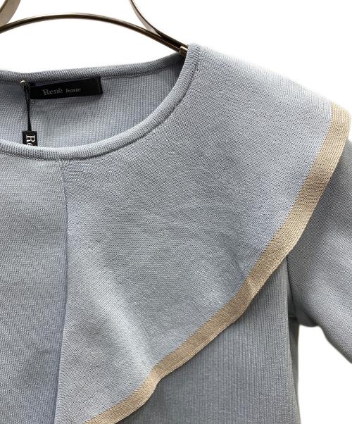 Rene（ルネ）Rene (ルネ) ショートスリーブニット ブルー サイズ:34 未使用品の古着・服飾アイテム