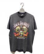 JACK DANIELジャックダニエル）の古着「にンテージプリントTシャツ」｜ブラック