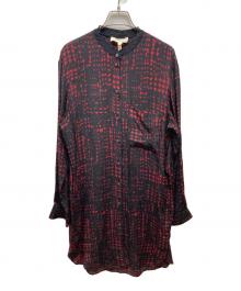 ETOILE isabel marant（イザベル マラン エトワール）の古着「シルクブラウスワンピース」｜ブラック×レッド