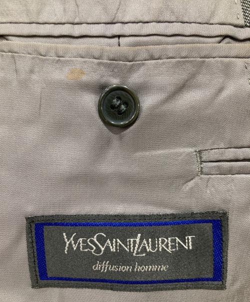 Yves Saint Laurent（イヴサンローラン）Yves Saint Laurent (イヴサンローラン) ダブルジャケットセットアップ グレー サイズ:C-98 W-88 T-175の古着・服飾アイテム