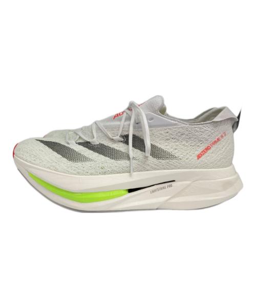 adidas（アディダス）adidas (アディダス) ランニングシューズ メンズ アディゼロ プライム X 2.0 STRUNG ホワイト×グリーン サイズ:30.5の古着・服飾アイテム