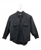 SARTOサルト）の古着「SILK COTTON PLAIN OVER SHIRT シルクコットンプレーンオーバーシャツ」｜ブラック